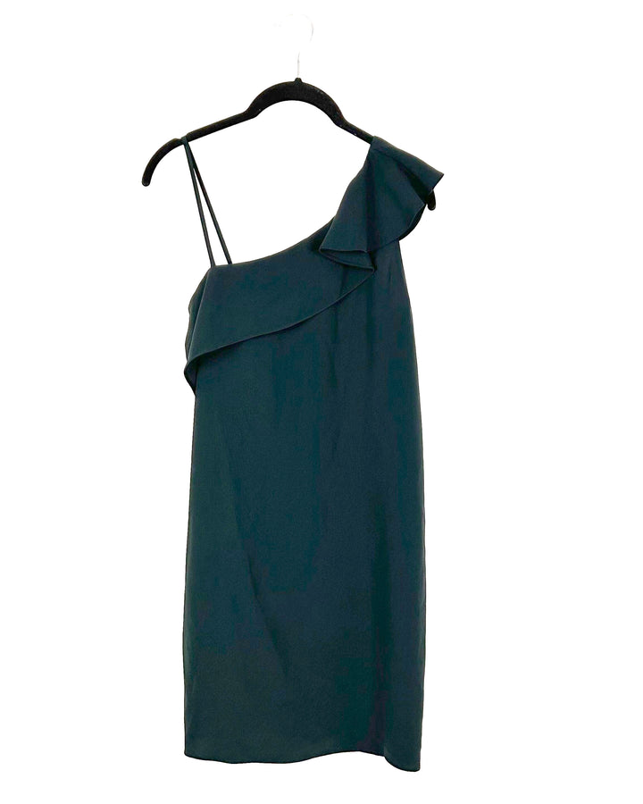 Dark Green Ruffle Dress - Size 4/6