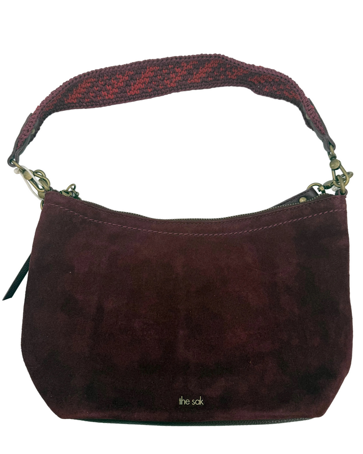 Maroon Suede Small Bag