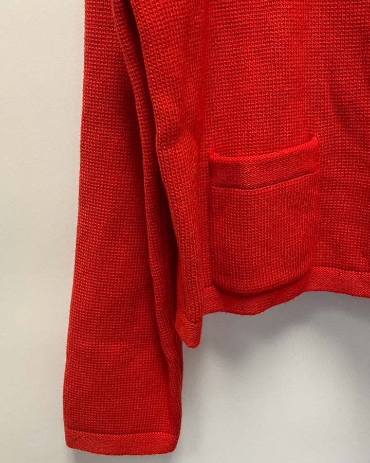 Red Cardigan With Gold Buttons - Size 4/6