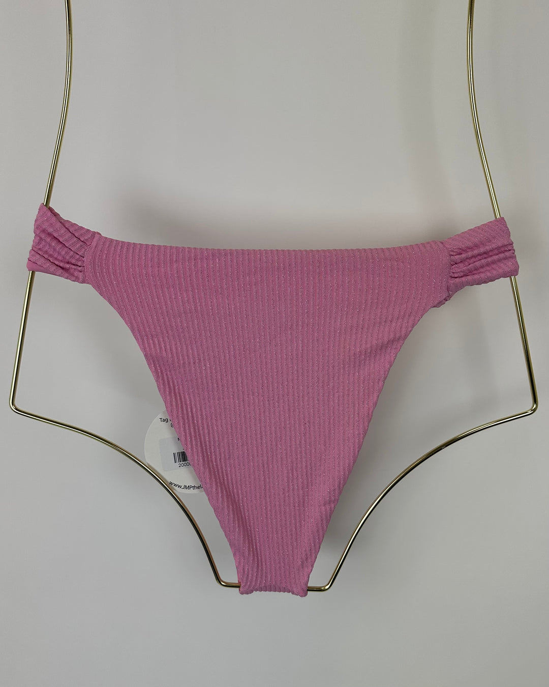 Pink Metallic Knotted Cheeky Bikini Bottom - XS, S, L, XL, XXL