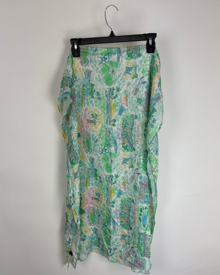 Tropical Golf Print Scarf - One Size Fits All