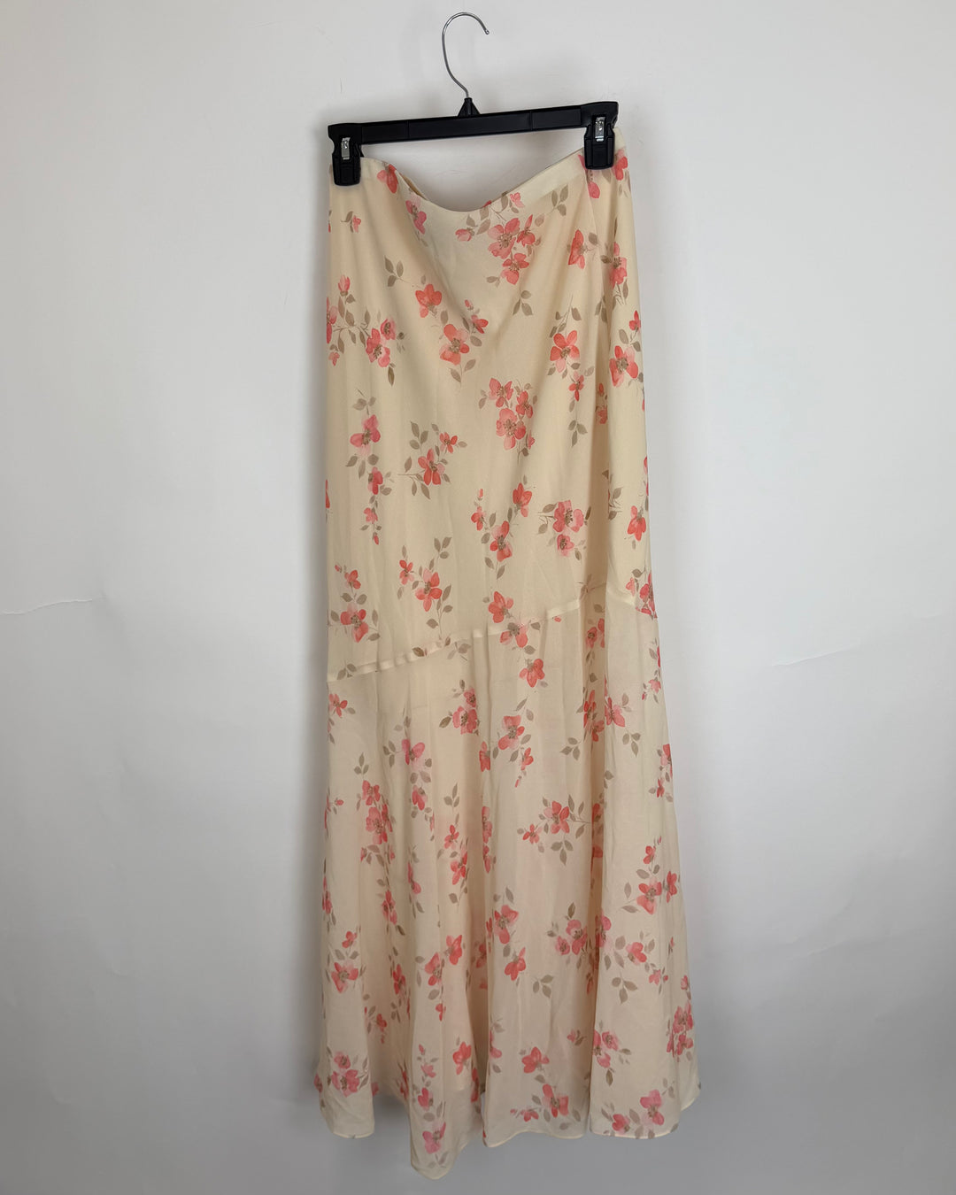 Cream and Pink Floral Skirt - Size 0/2, 2/4