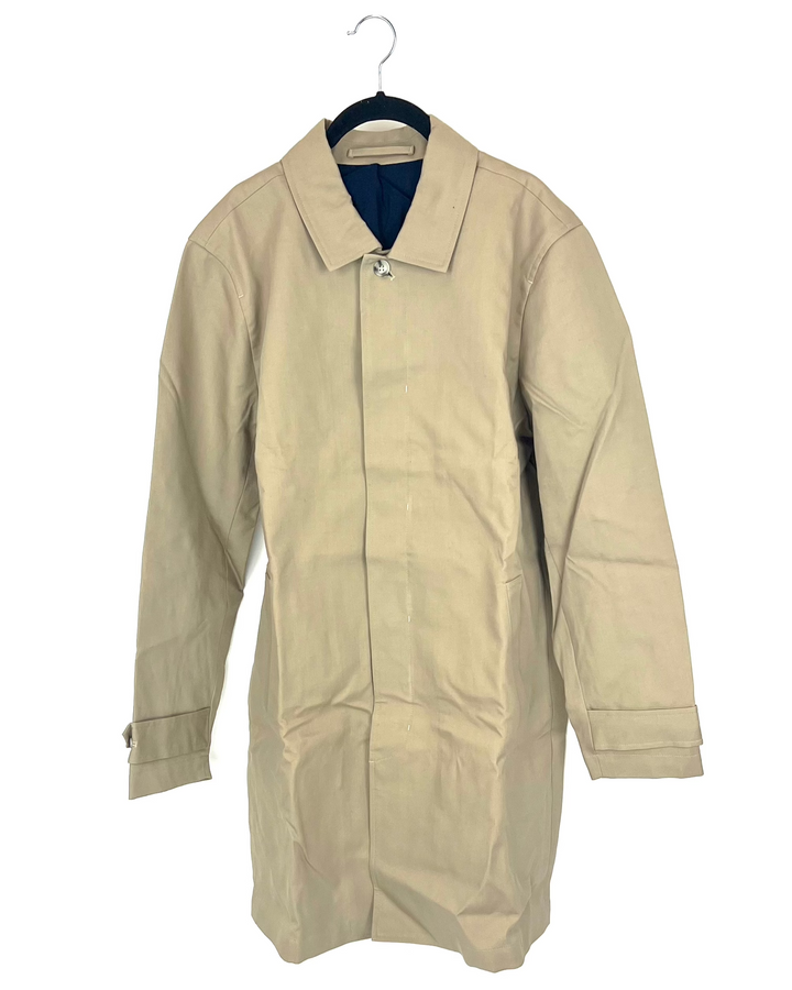 MENS Khaki Trench Coat - Medium