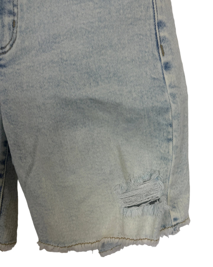 Bleached Denim Ripped Shorts -  Size 4