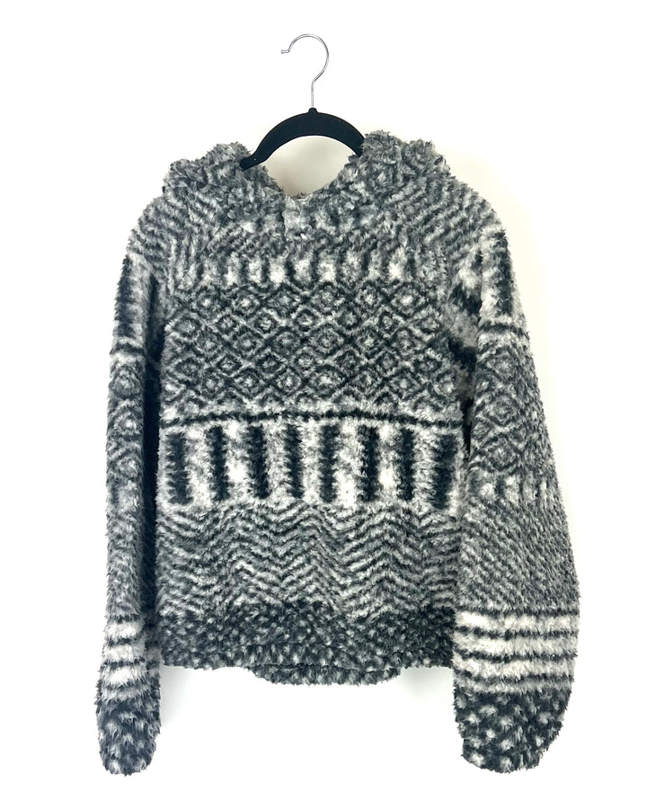 Light Gray and White Sherpa - Small
