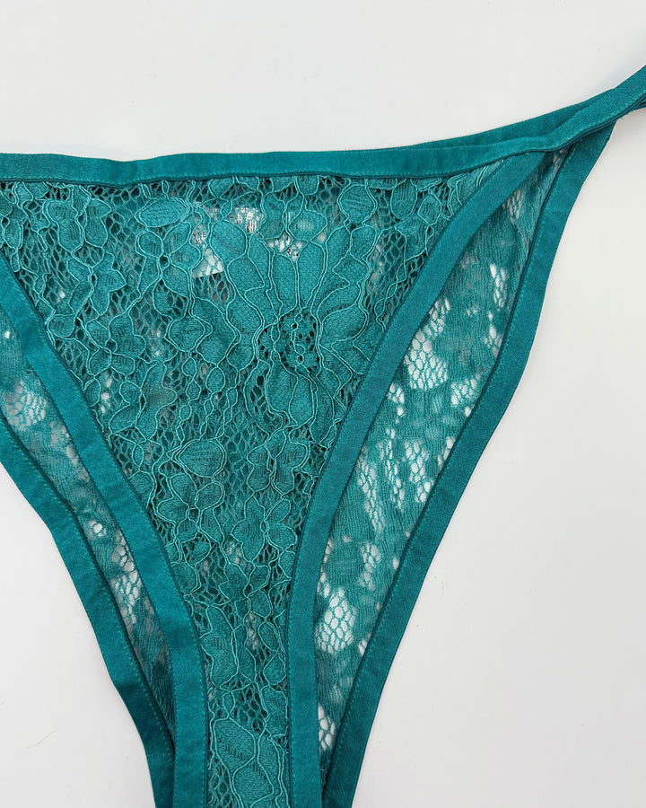 Dark Teal Lace Underwear - Size 4/6