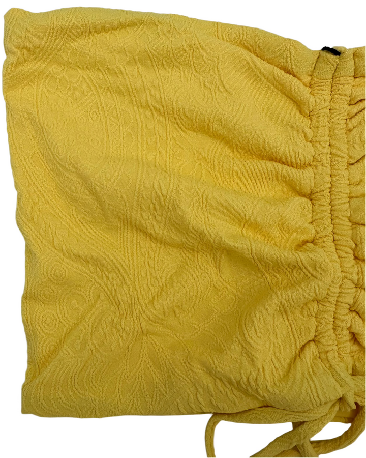 Yellow Embossed Bandeau Bikini Top - XS, S, M, L, XL, XXL