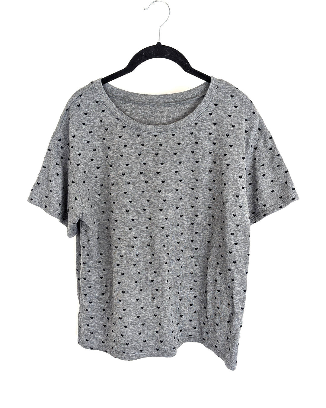 Mini Black Heart Gray T-Shirt - Small