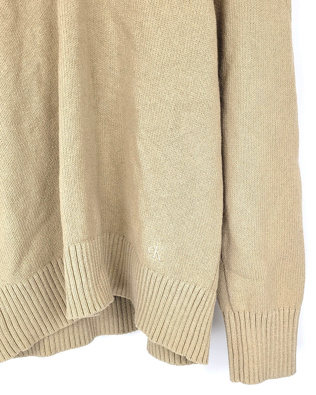 Tan V-Neck Long Sleeve Sweater - Size 4/6