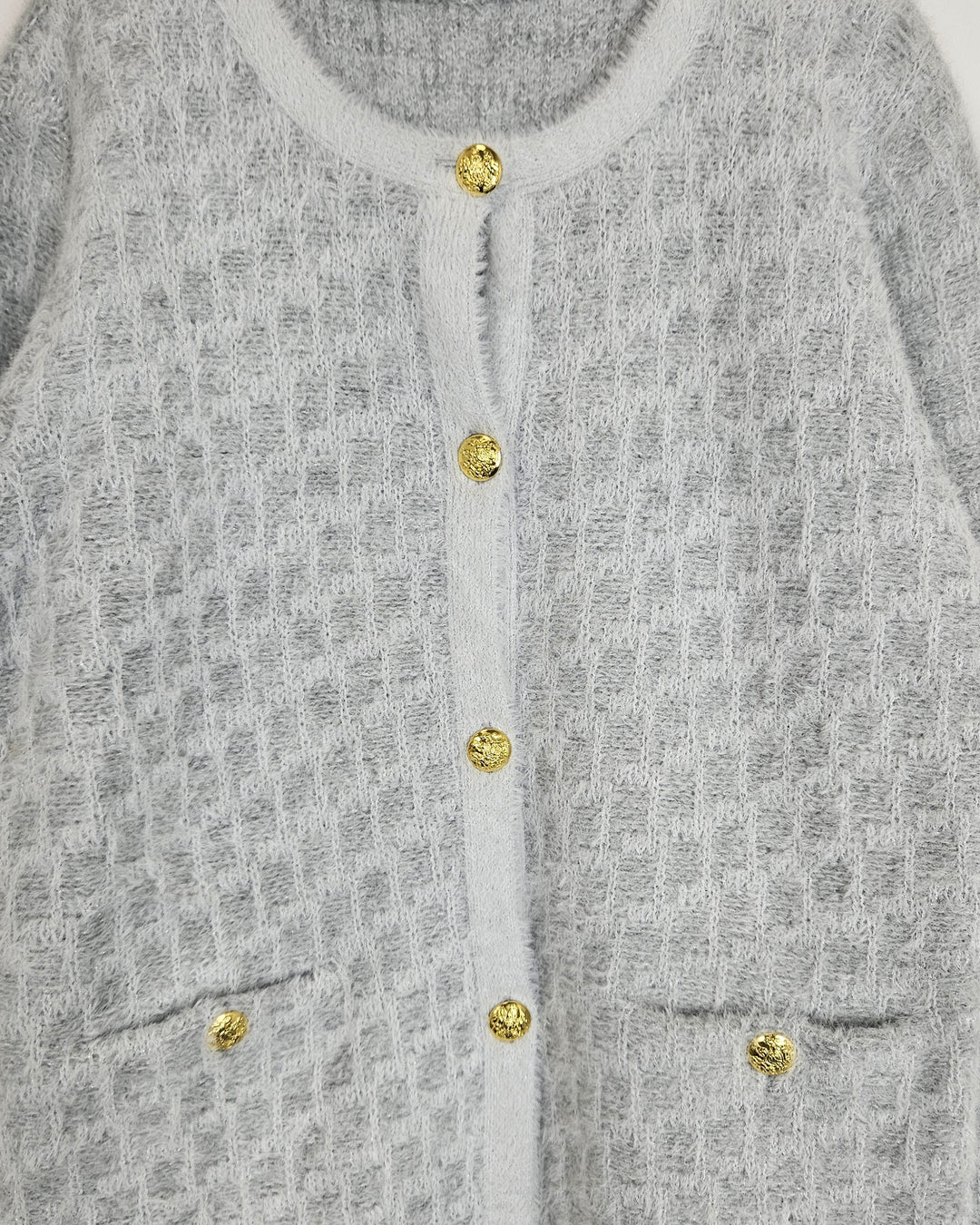 Light Gray Knit Jacket - Size 6