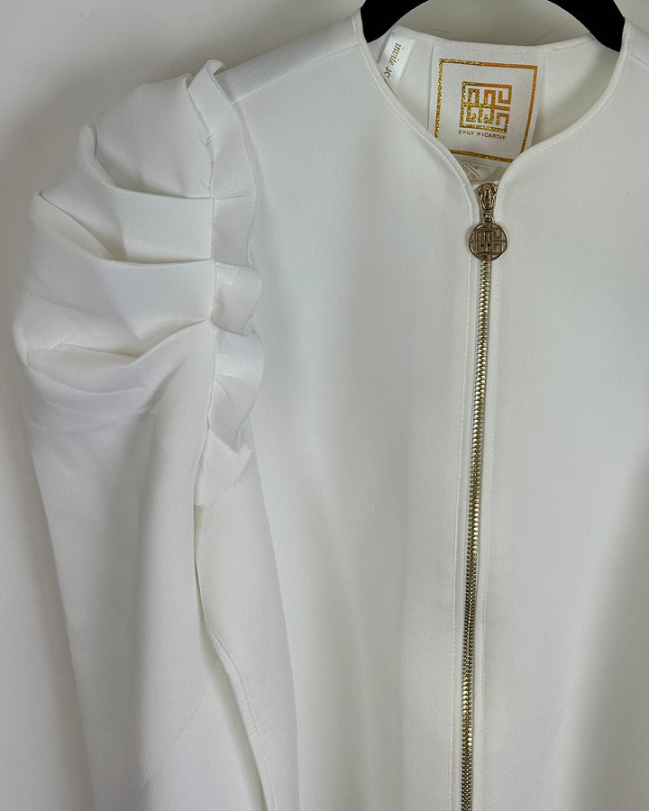 White and Gold Scuba Jacket - Extra Extra Small - Small