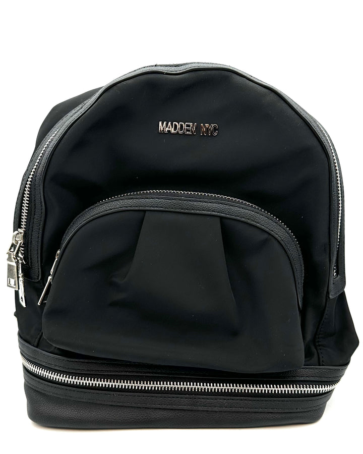 Black Nylon Mini Backpack