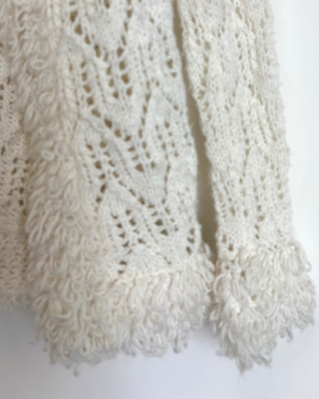 White Crochet Sweater - Size 4/6