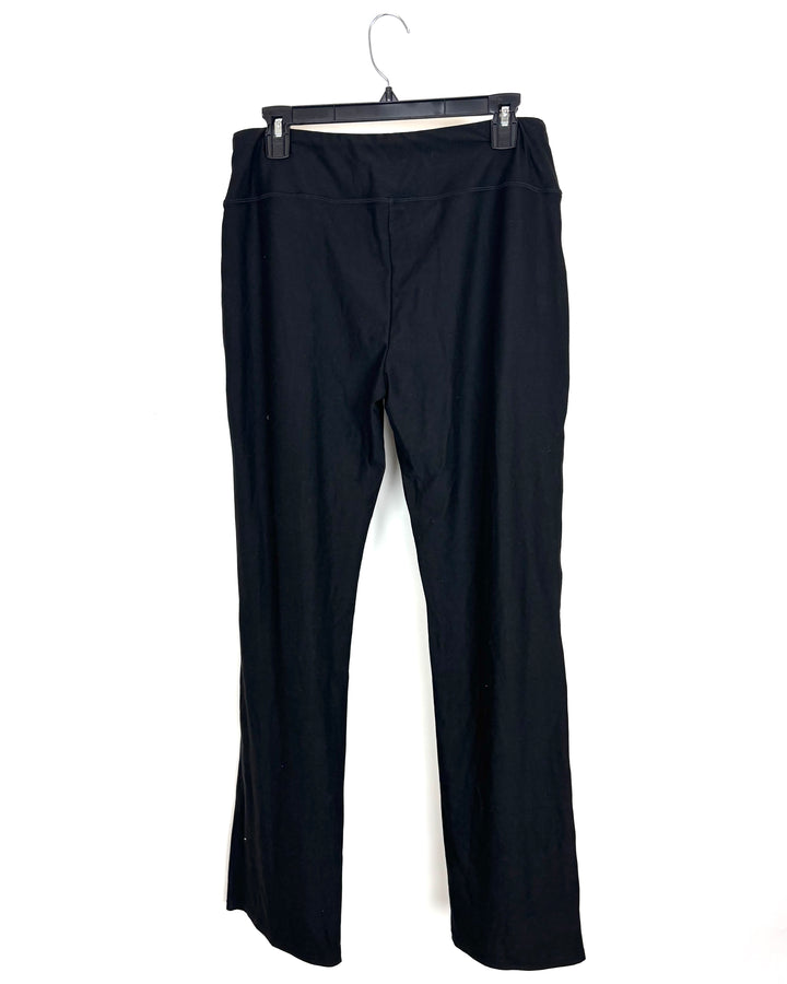 Black Wide Leg Drawstring Pant - Size 6/8