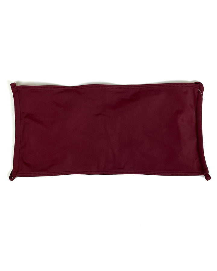 Red Wine Bandeau Swim Top - XS, S, M, L, XL, XXL, XXXL
