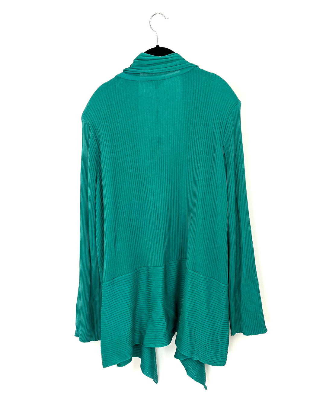 Green Ribbed Cardigan - Size 28W - 30W