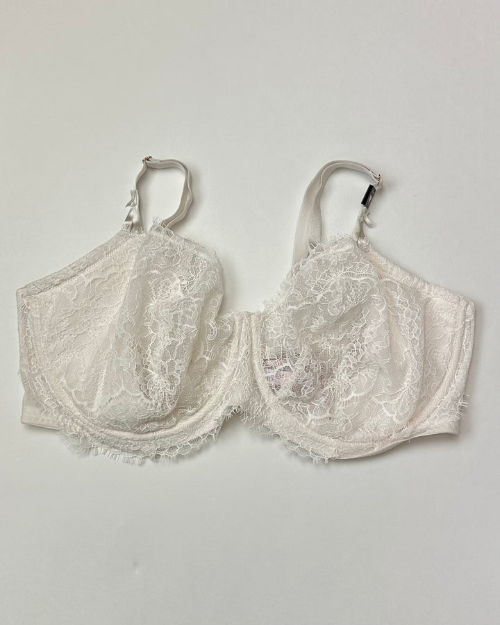 Victoria Secret White Lace Bralette- Size 42DD