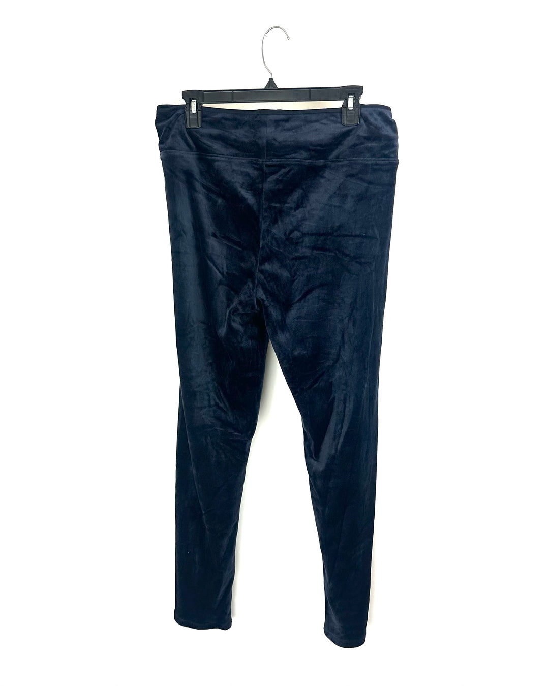 Navy Blue Velour Leggings - Size 14/16