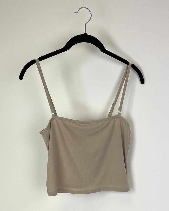 Beige Lightweight Crop Top - Size 0/2