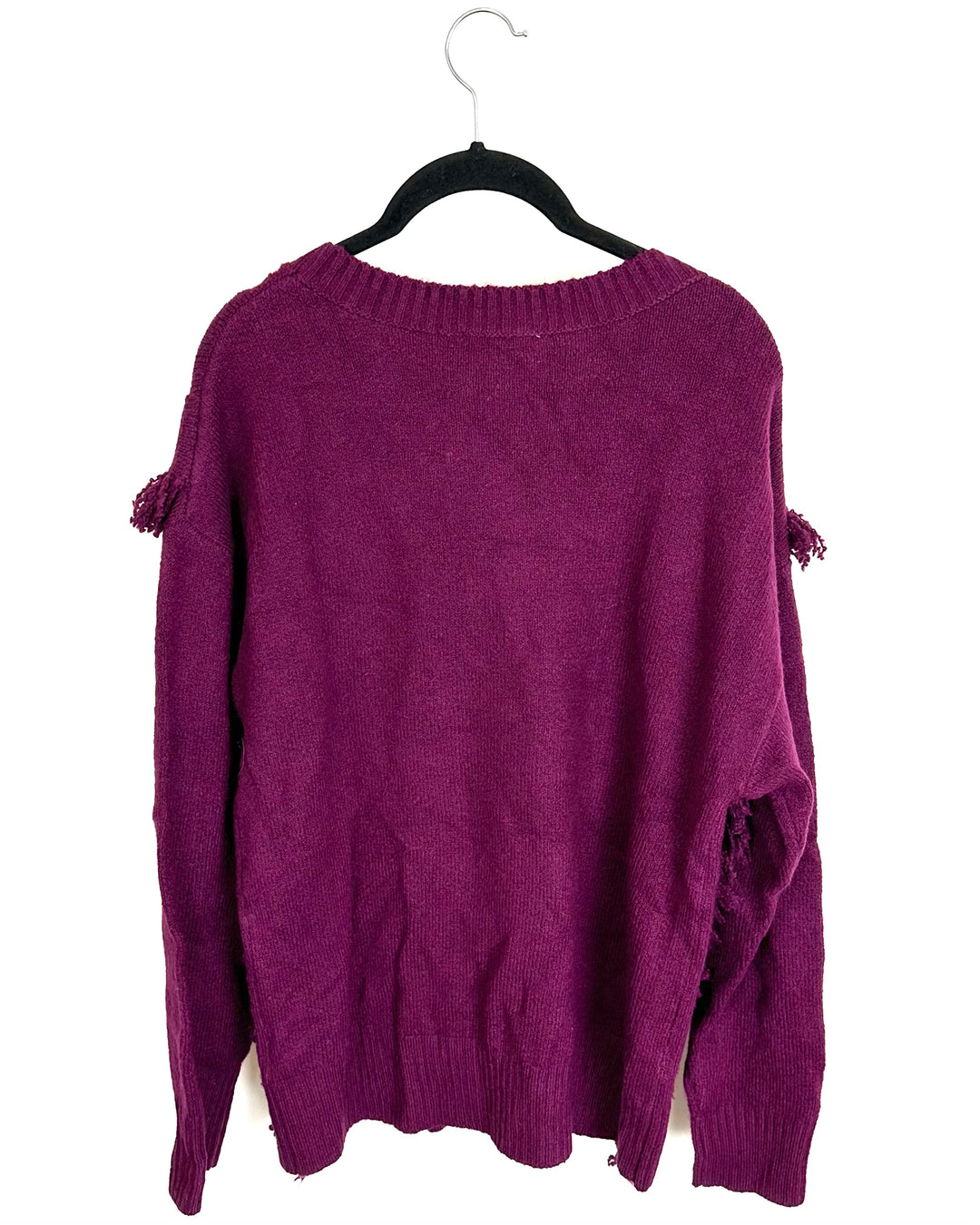 Purple Fringe Sweater - Size 6/8