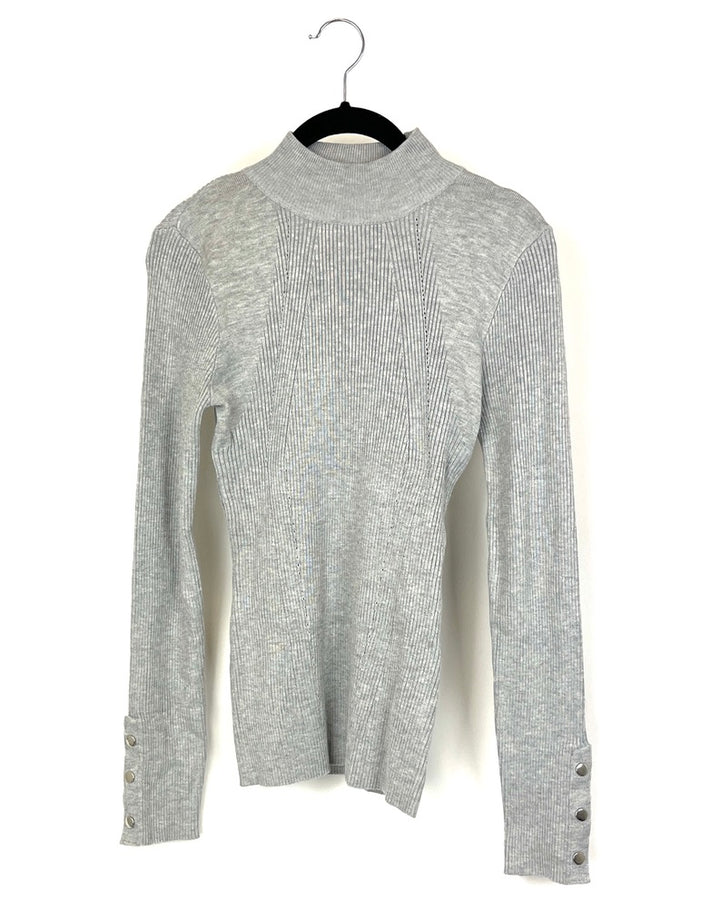 Gray Long Sleeve Turtleneck Sweater - Size 2/4