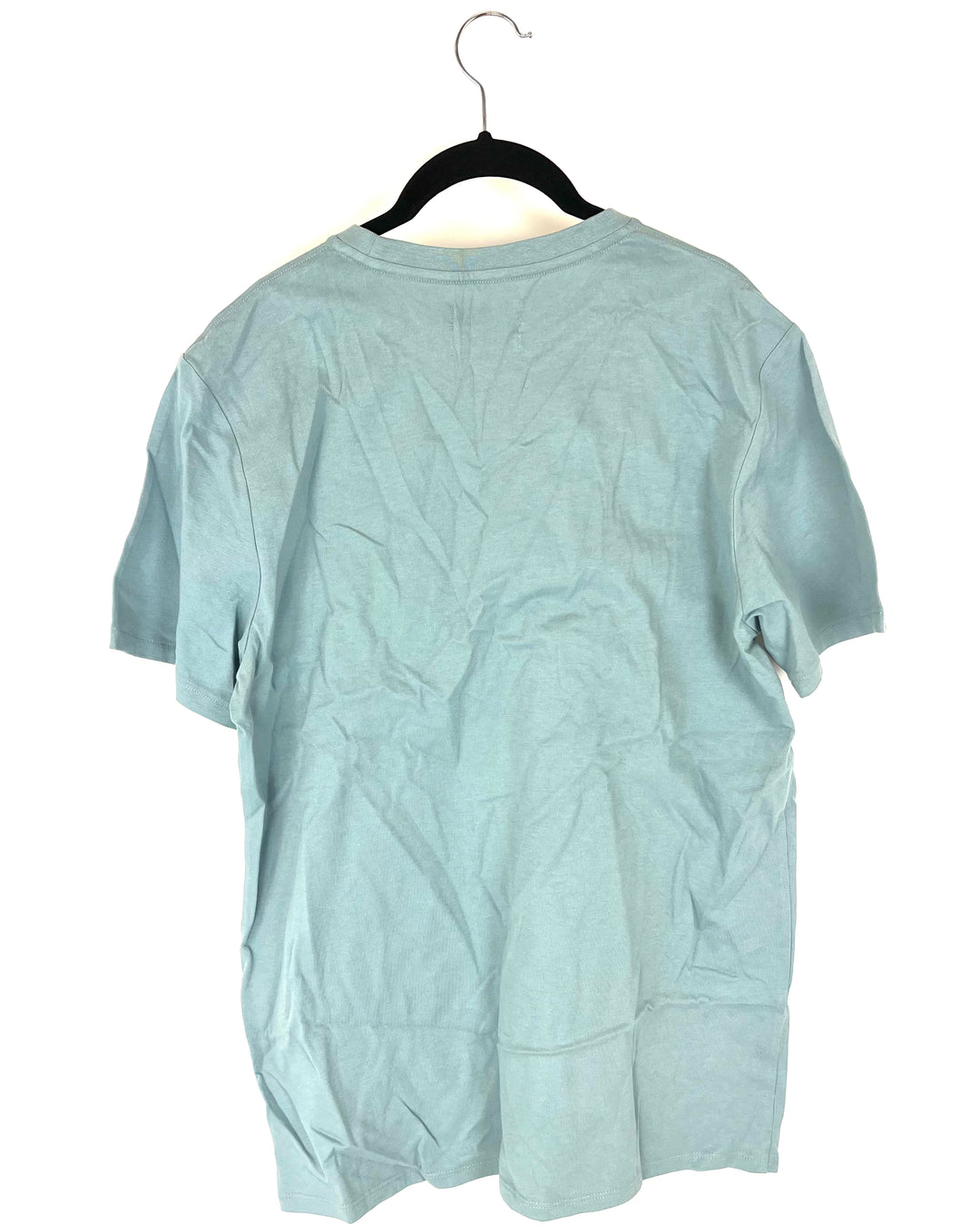 Mens Mist Blue Crewneck Tee- Size Medium