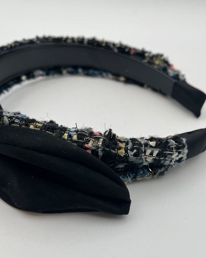 Multicolor Tweed Bow Headband