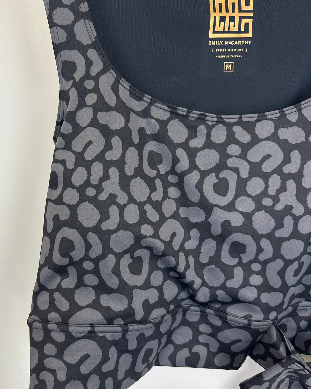 Black Cheetah Bow Sports Bra Top - XS, M, L, XL