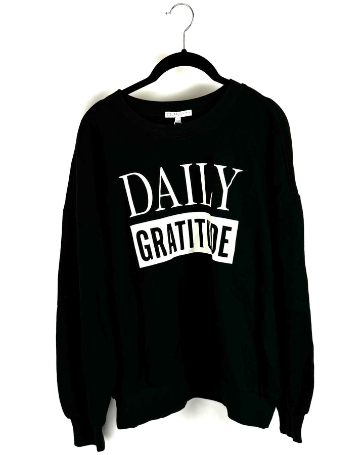 Daily Gratitude Gray Sweatshirt- Small