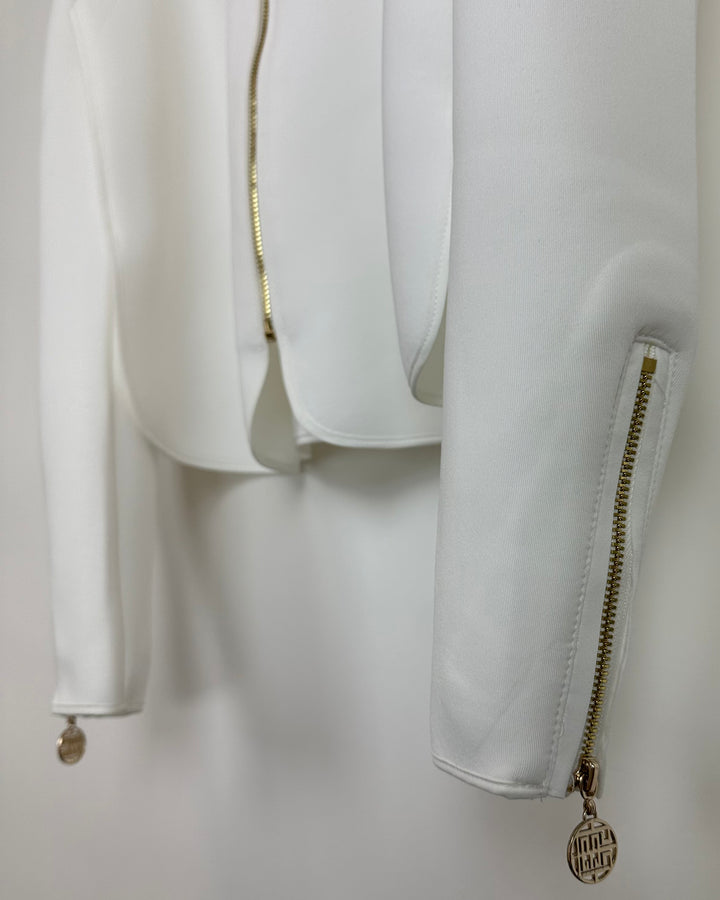 White and Gold Scuba Jacket - Extra Extra Small - Small