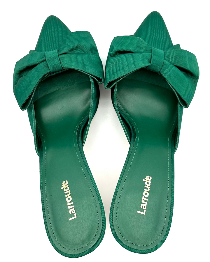 Emerald Green Bow Heels - Size 9