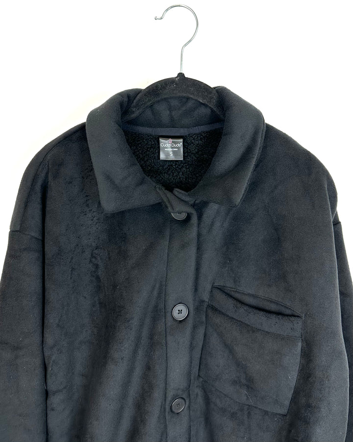 Black Sherpa Coat - Size 4/6