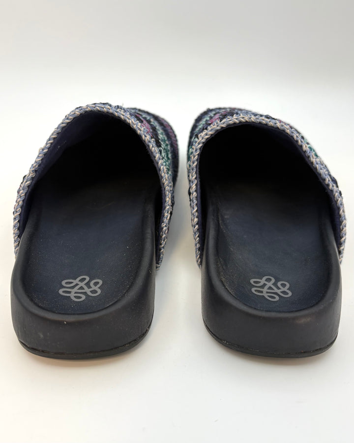 Blue & Purple Crochet Clogs -  Size 6, 8, 9, 10