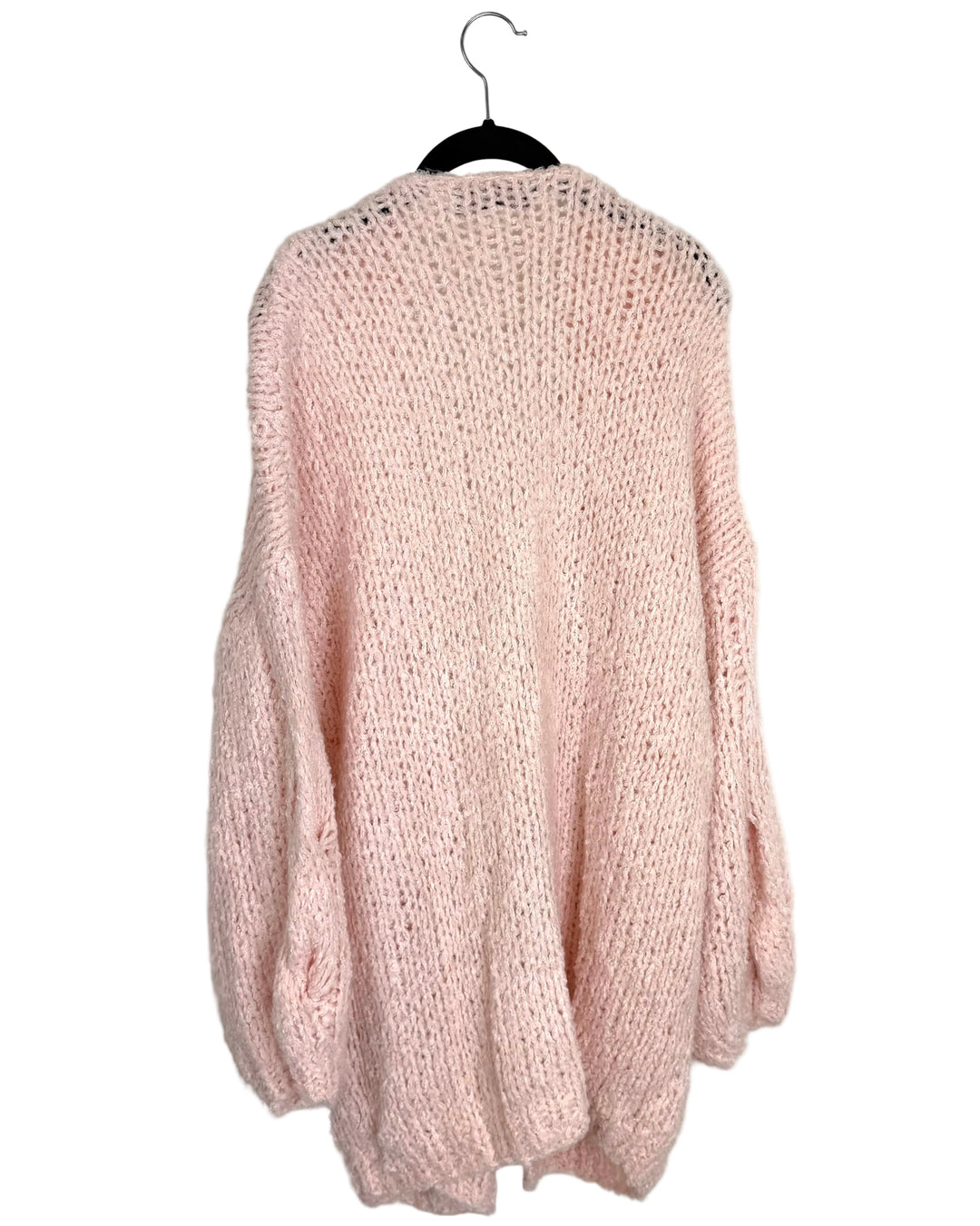 Pale Pink Open Knit Cardigan - Size 8/10