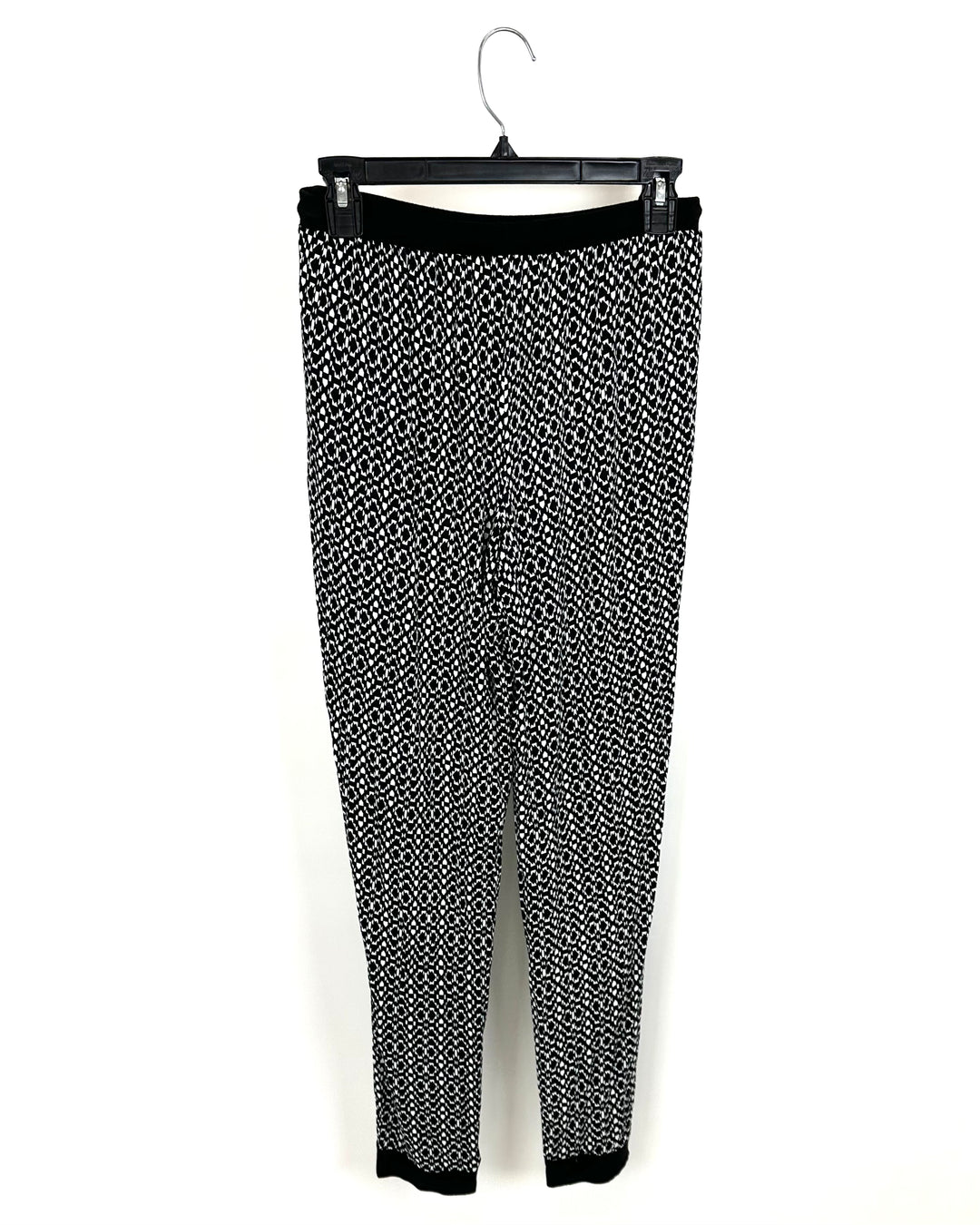 Black and White Abstract Pajama Pants - Small