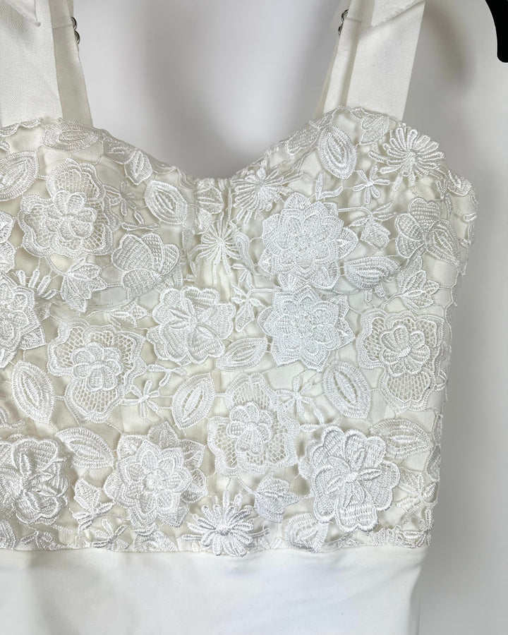 White Lace Bodysuit- Size 00 and Size 4