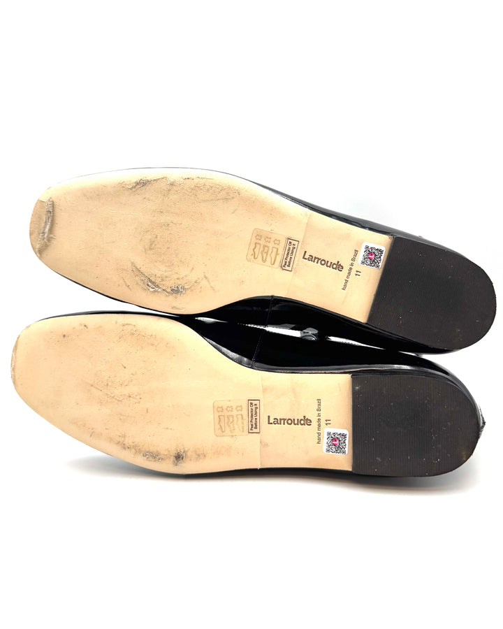 Black Tall Buckle Flat - Size 7 and 11