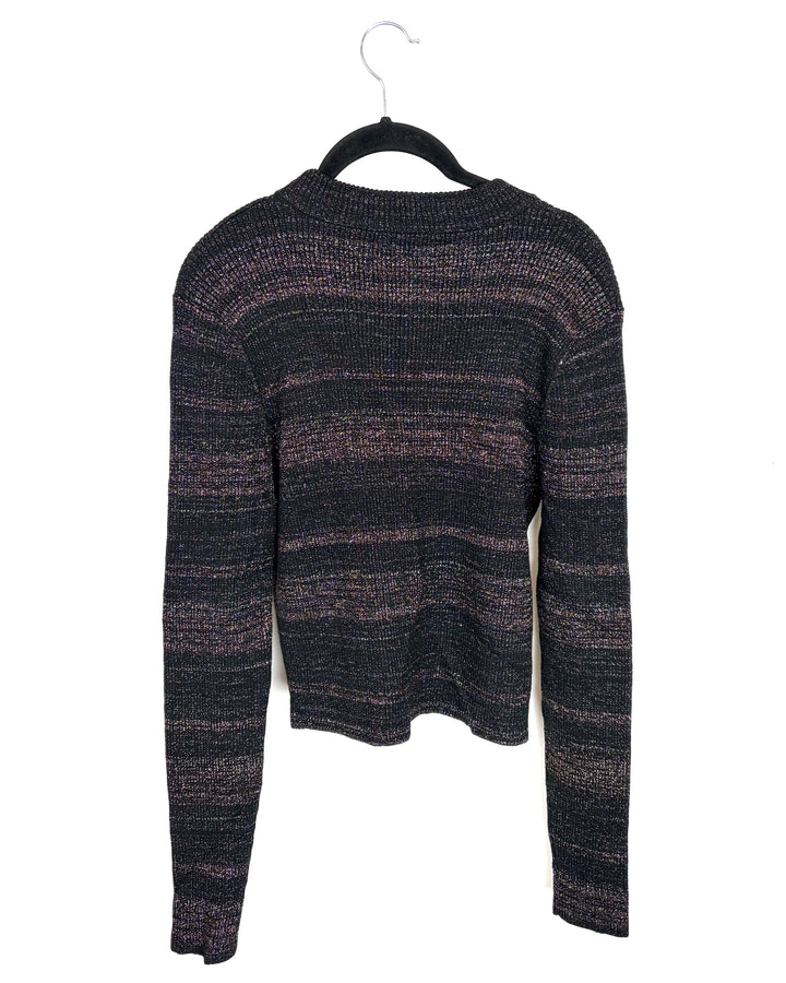 Black and Gold Long Sleeve Top - Size 2/4