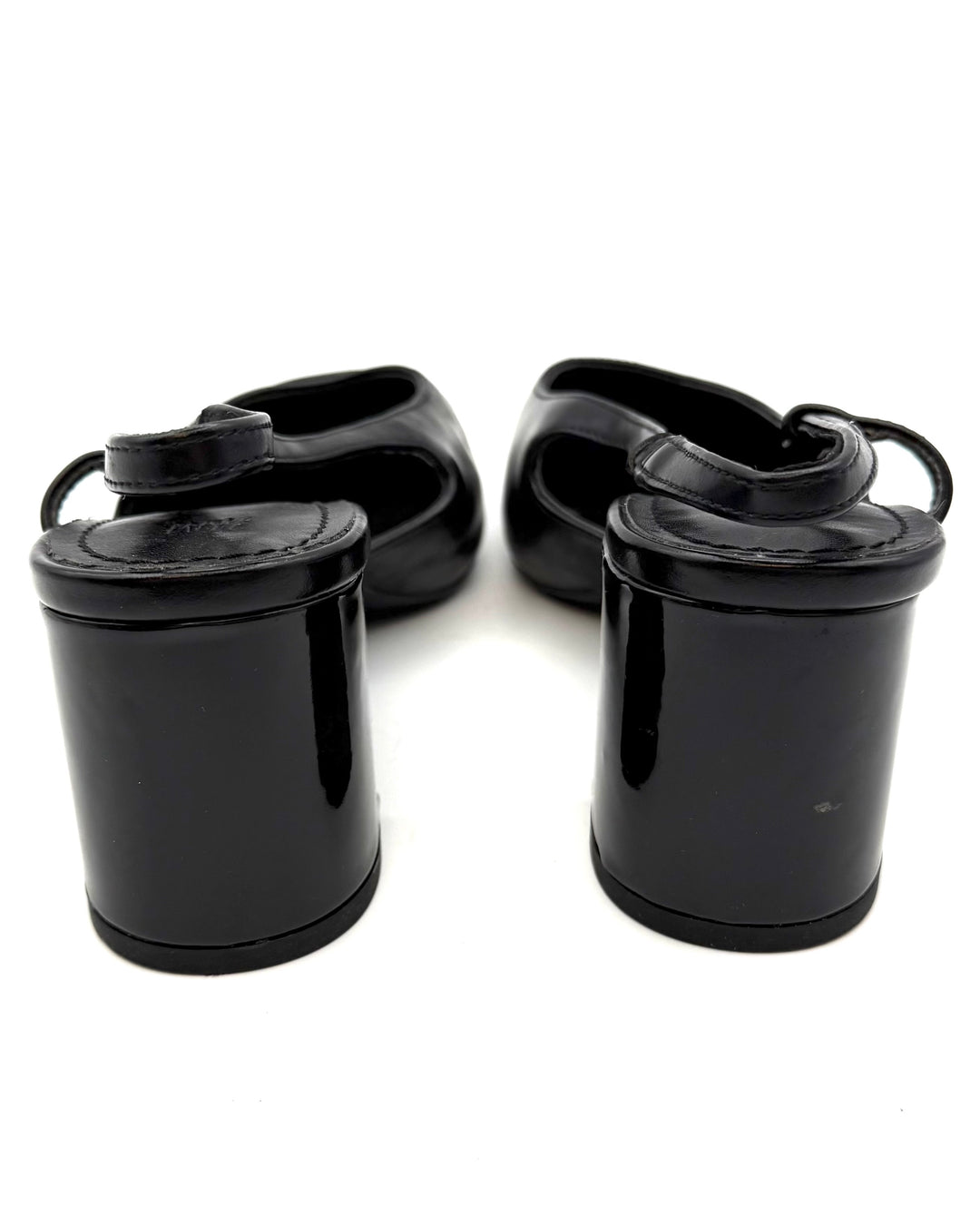 H&M Black Block Heel Shoe - Size 8