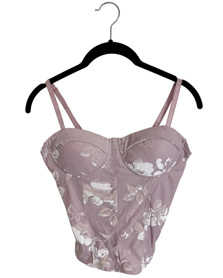 Pink Floral Crop Top - Size 4/6