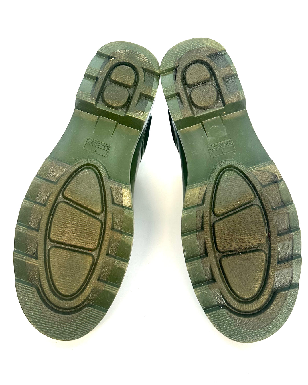 Muted Floral Green Rainboot - Size 7-10