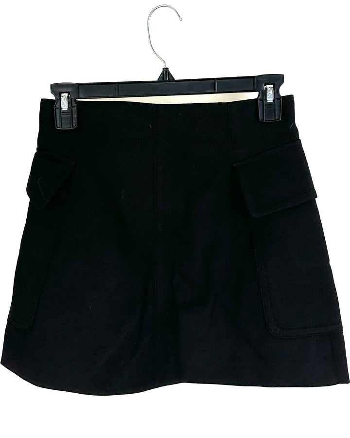 Zara Black Cargo Style Skirt - Extra Small