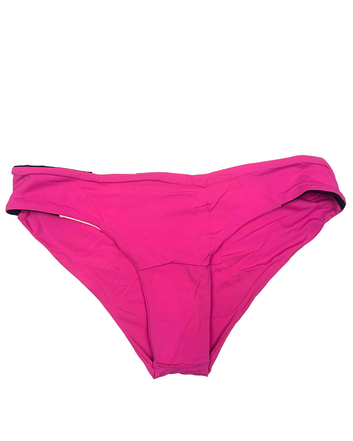 Bright Pink Colorblock Reversible Bikini Bottom - S, M, XL