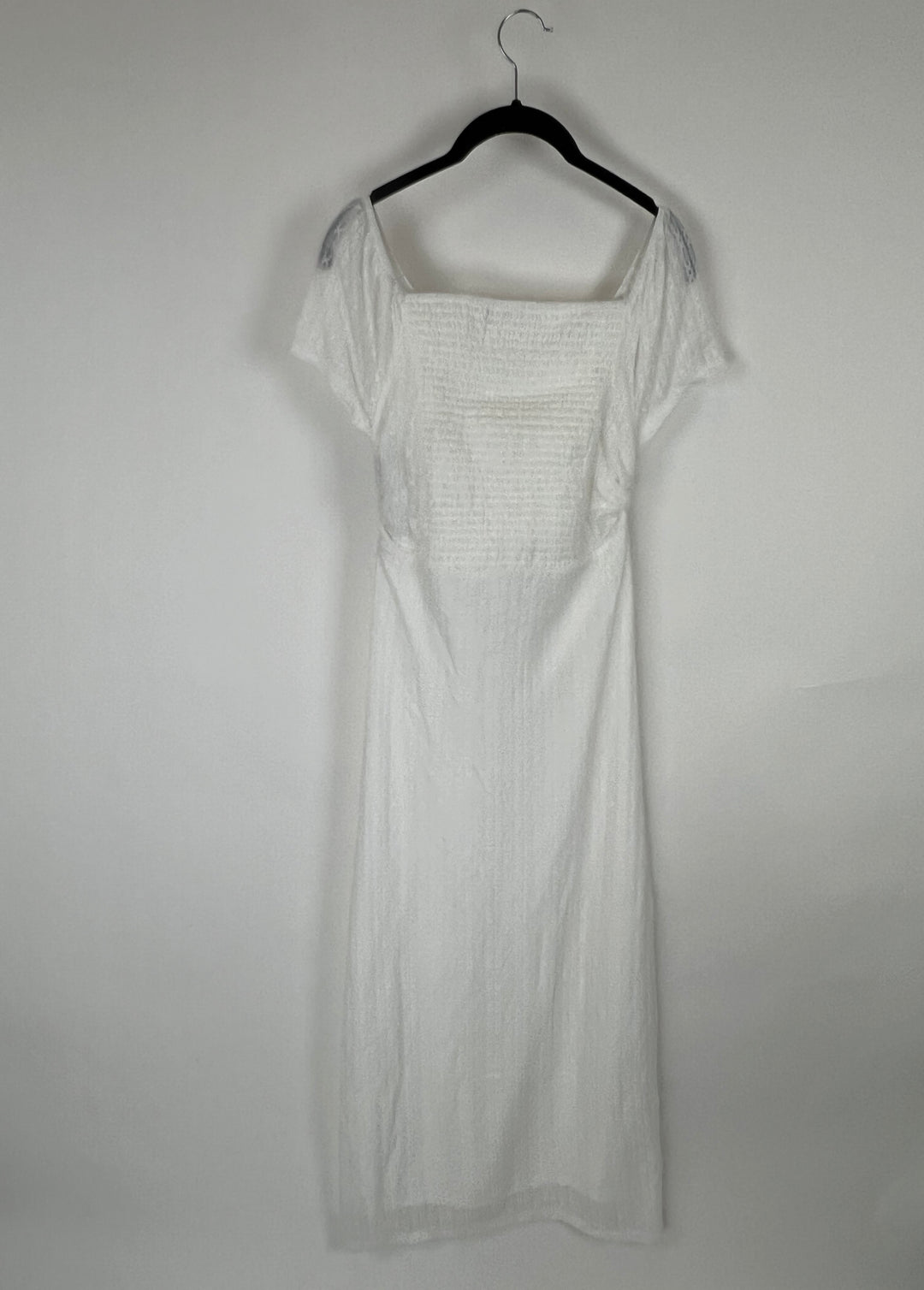 White Textured Dress - Size 6