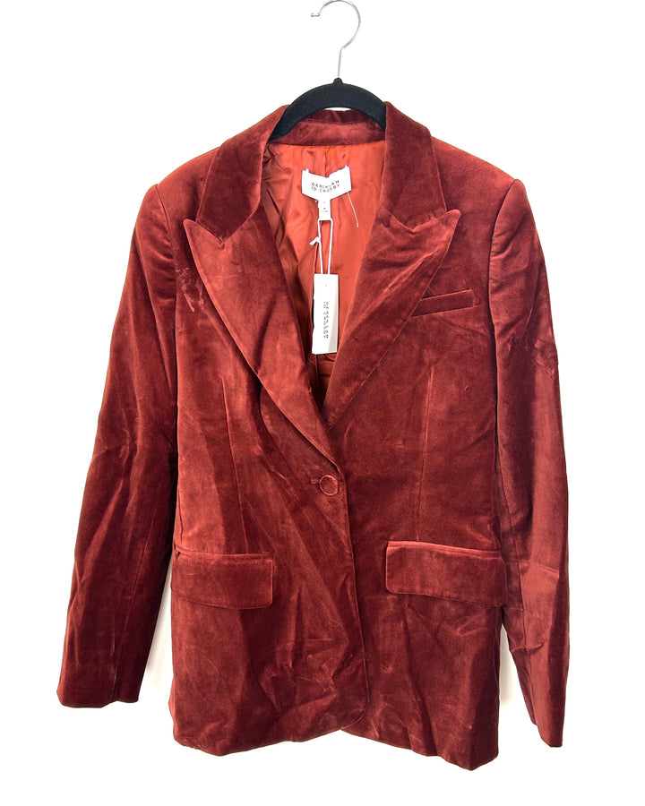 Derek Lam Io Crosby Red Velvet Blazer- Size 4