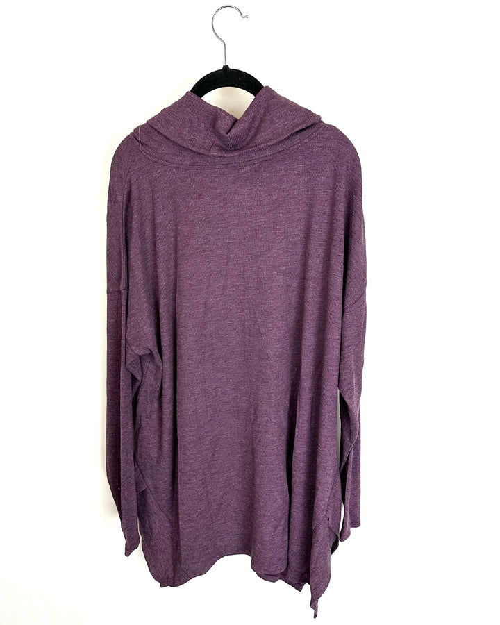 Purple Waffle Knit Top - 1X