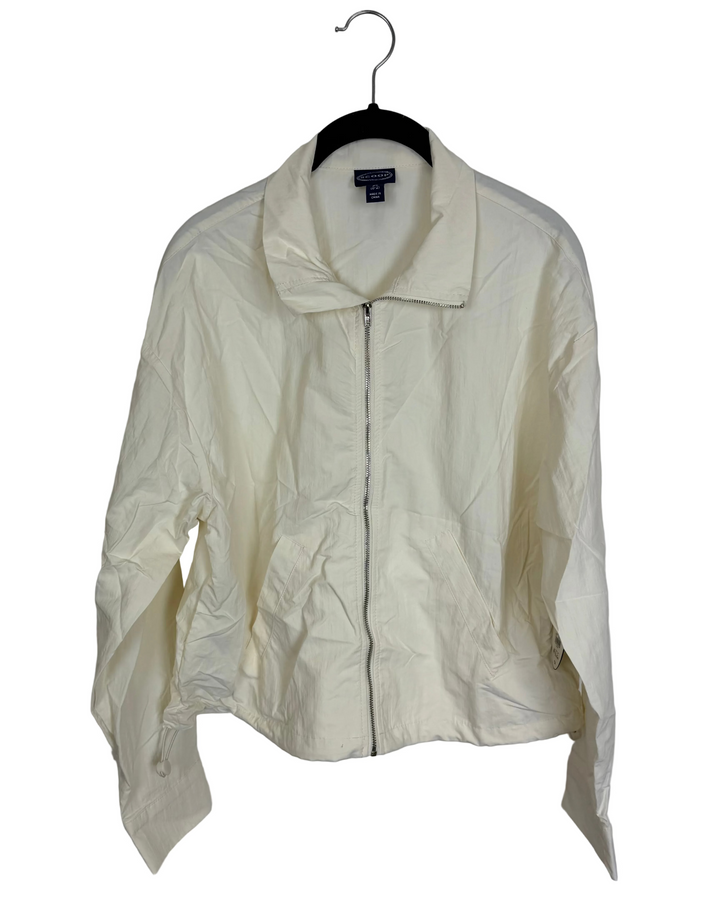 Ivory Nylon Jacket - Size 0/2, 8/10, 16/18, and 20