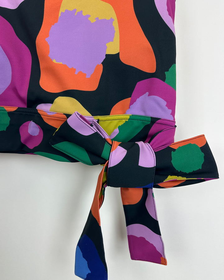 Colorful Abstract Bow Sports Bra Top - XS, S, M, L, XL