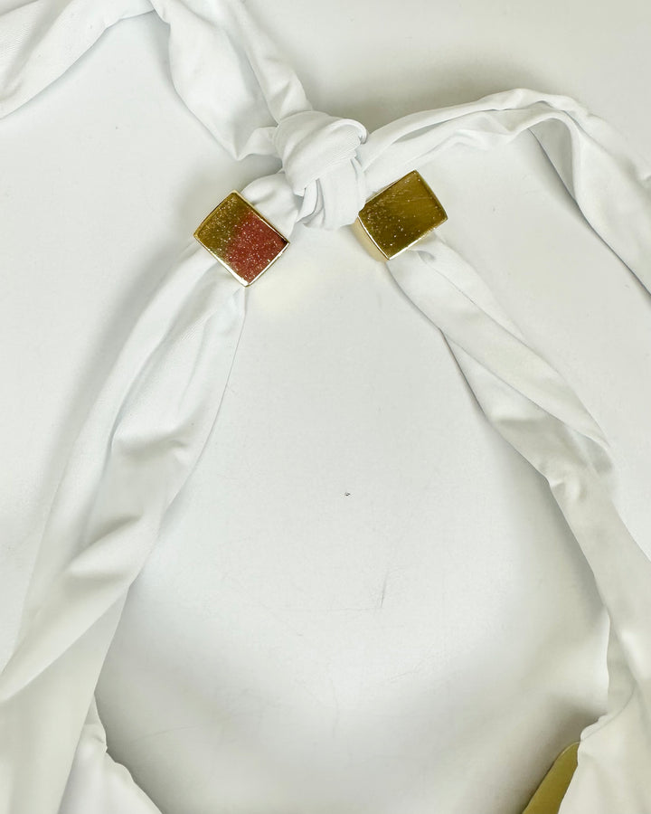 White Halter Bikini Top - Small, Medium and Extra Large DD Cup
