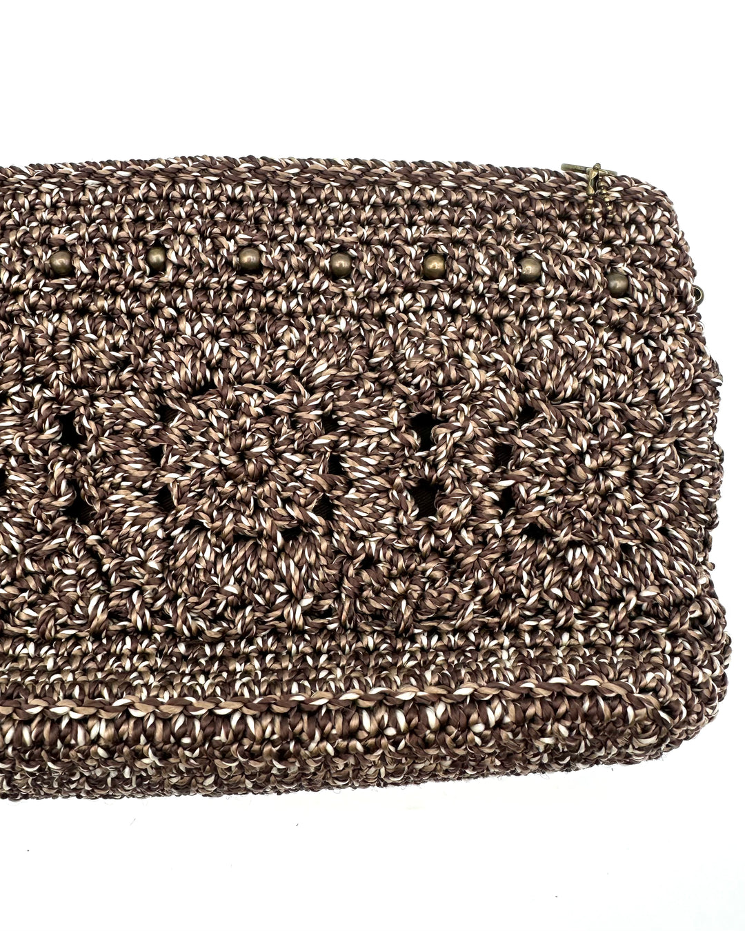 Brown Crochet Wristlet